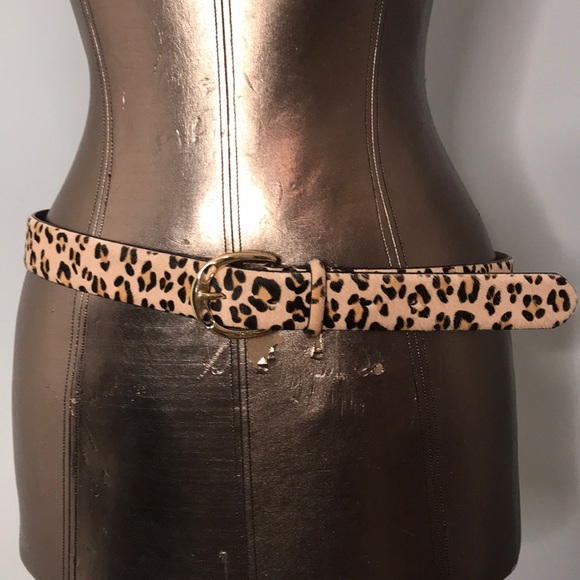 Lauren Ralph Lauren Accessories - Ralph Lauren Leopard on Pony Print Belt Sz L